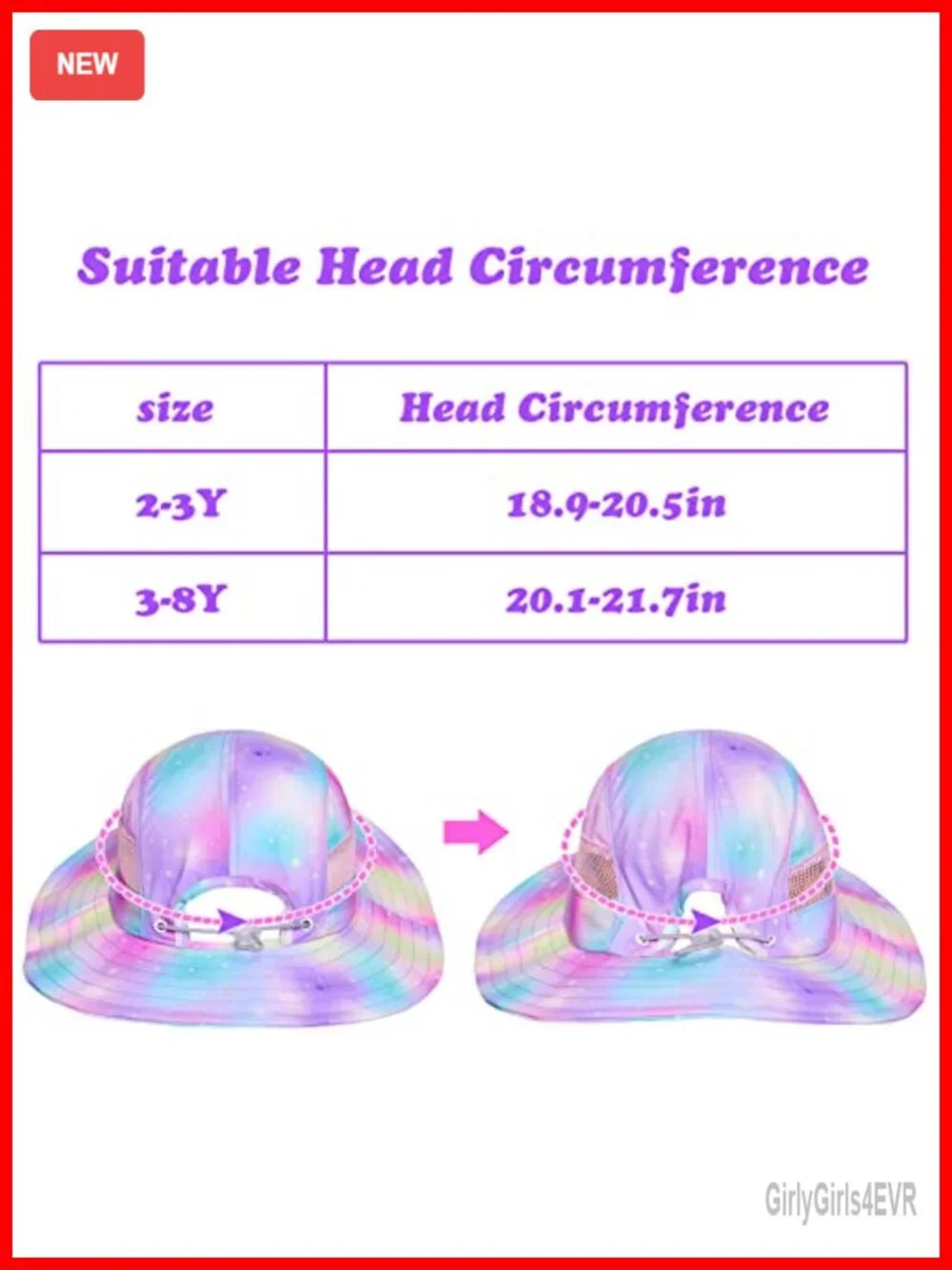Kids Unicorn Bucket Hat UPF 50+ Sun Protection Wide Brim Fishing Hat